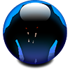 An OSX Aqua styled icon of the black alien creature from Another World
